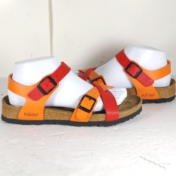 Birkenstock Papillio Women's Yara EU38 US7 Multicolor Flat Strappy Sandals Rare - Picture 8 of 16